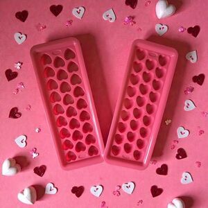 (2) Heart Shaped Ice Cube Trays